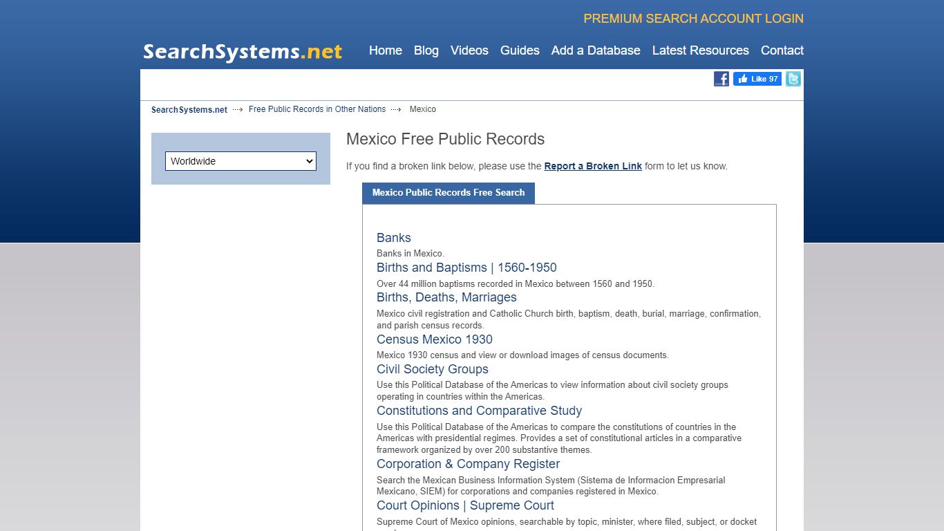 Mexico Public Records Search